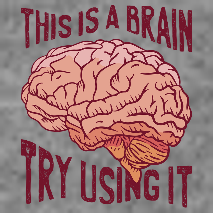 This Is A Brain Try Using It Funny 7-Panel Snapback Hat