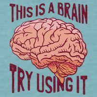 This Is A Brain Try Using It Funny Sueded Cloud Jersey T-Shirt