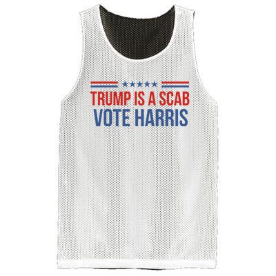 Trump Is A Scab Vote Harris 2024 Mesh Reversible Basketball Jersey Tank