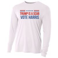 Trump Is A Scab Vote Harris 2024 Cooling Performance Long Sleeve Crew