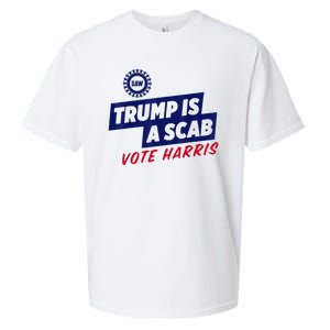 Trump Is A Scab Vote Harris 2024 Sueded Cloud Jersey T-Shirt