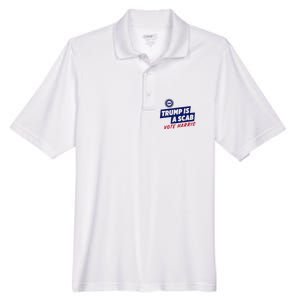 Trump Is A Scab Vote Harris 2024 Men's Origin Performance Pique Polo