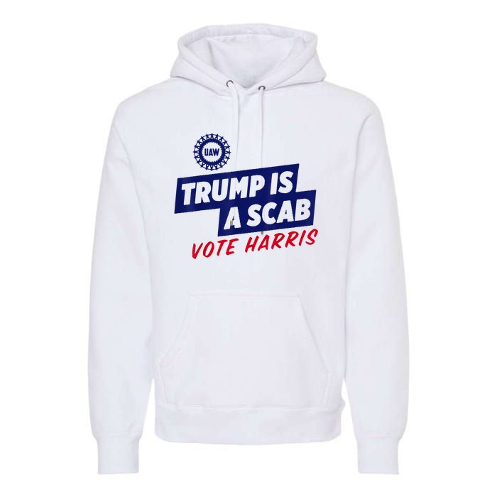 Trump Is A Scab Vote Harris 2024 Premium Hoodie