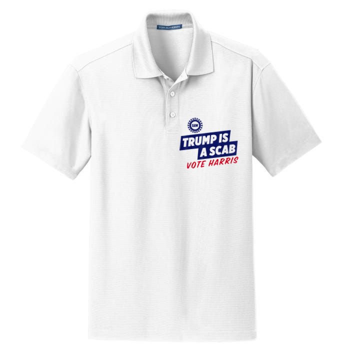 Trump Is A Scab Vote Harris 2024 Dry Zone Grid Polo