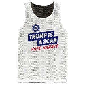 Trump Is A Scab Vote Harris 2024 Mesh Reversible Basketball Jersey Tank