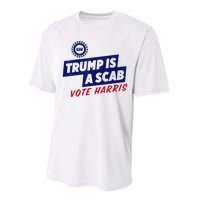 Trump Is A Scab Vote Harris 2024 Performance Sprint T-Shirt