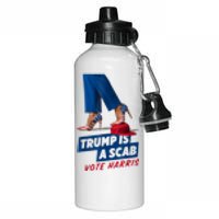 Trump Is A Scab Vote Kamala Harris 2024 Aluminum Water Bottle