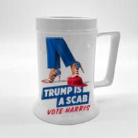 Trump Is A Scab Vote Kamala Harris 2024 Beer Stein