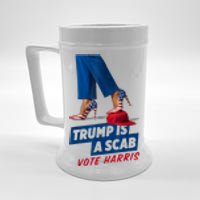 Trump Is A Scab Vote Kamala Harris 2024 Beer Stein