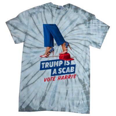 Trump Is A Scab Vote Kamala Harris 2024 Tie-Dye T-Shirt