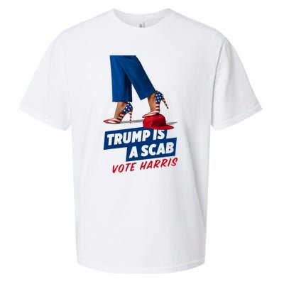 Trump Is A Scab Vote Kamala Harris 2024 Sueded Cloud Jersey T-Shirt