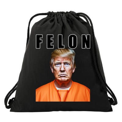 Trump Is A Felon Drawstring Bag