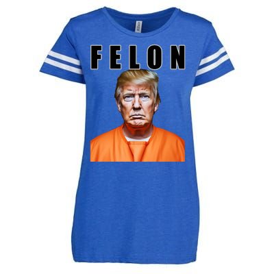 Trump Is A Felon Enza Ladies Jersey Football T-Shirt