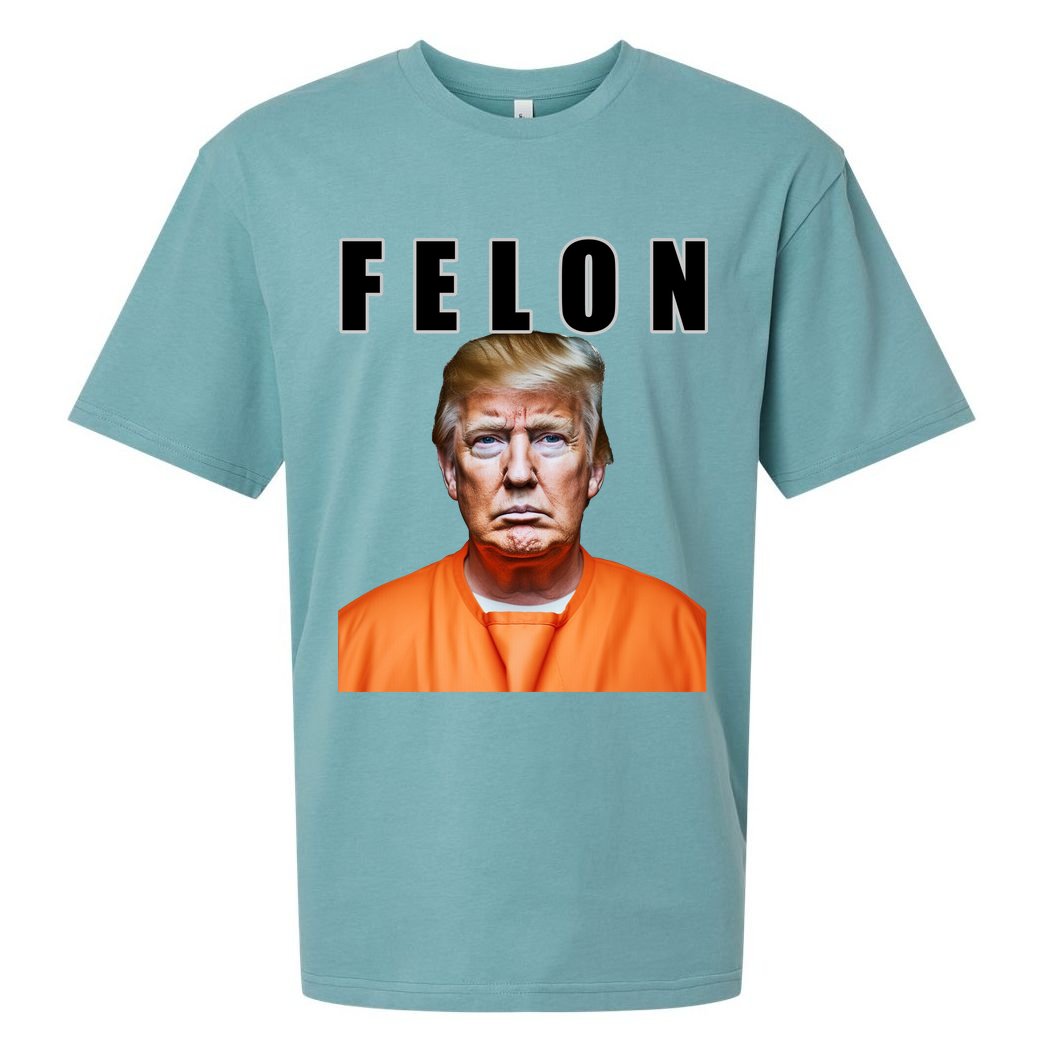 Trump Is A Felon Sueded Cloud Jersey T-Shirt