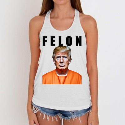 Trump Is A Felon Women's Knotted Racerback Tank