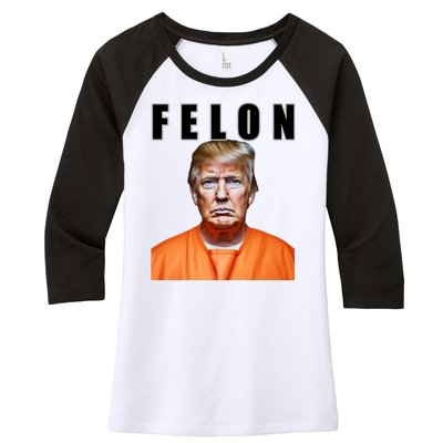 Trump Is A Felon Women's Tri-Blend 3/4-Sleeve Raglan Shirt