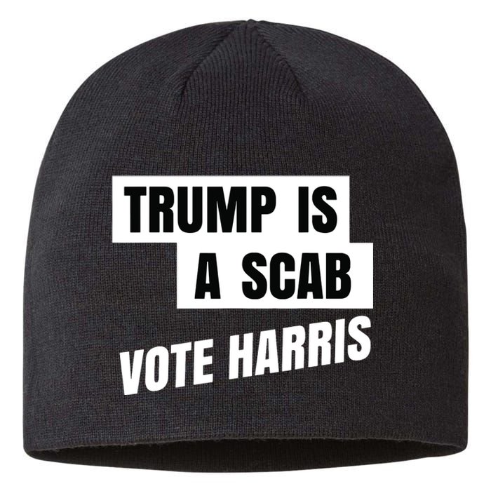 Trump Is A Scab Vote Harris Sustainable Beanie