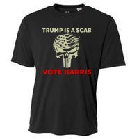 Trump Is A Scab Vote Harris Waltz New Way Move Forward Flag Cooling Performance Crew T-Shirt