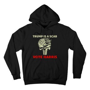 Trump Is A Scab Vote Harris Waltz New Way Move Forward Flag Hoodie