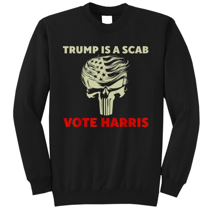 Trump Is A Scab Vote Harris Waltz New Way Move Forward Flag Sweatshirt