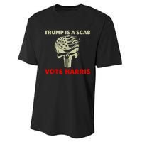 Trump Is A Scab Vote Harris Waltz New Way Move Forward Flag Performance Sprint T-Shirt