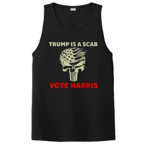 Trump Is A Scab Vote Harris Waltz New Way Move Forward Flag PosiCharge Competitor Tank