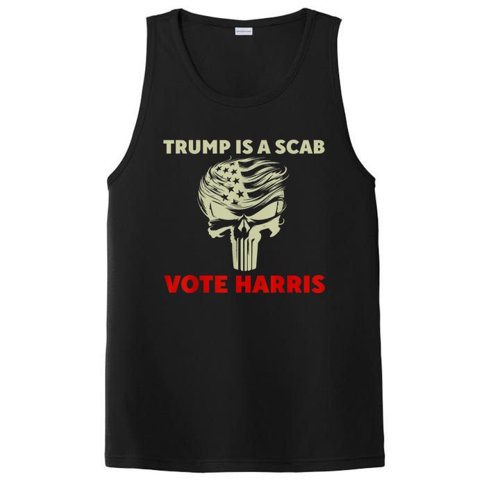 Trump Is A Scab Vote Harris Waltz New Way Move Forward Flag PosiCharge Competitor Tank