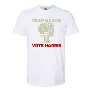 Trump Is A Scab Vote Harris Waltz New Way Move Forward Flag Softstyle CVC T-Shirt