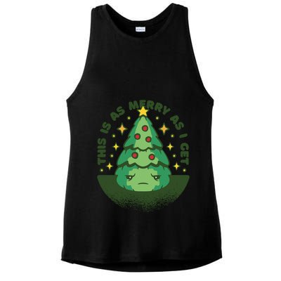 This Is As Merry As I Get AntiChristmas Ladies PosiCharge Tri-Blend Wicking Tank