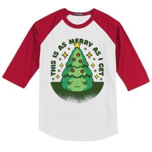 This Is As Merry As I Get AntiChristmas Kids Colorblock Raglan Jersey