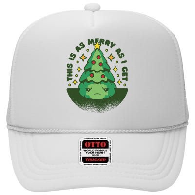 This Is As Merry As I Get AntiChristmas High Crown Mesh Back Trucker Hat