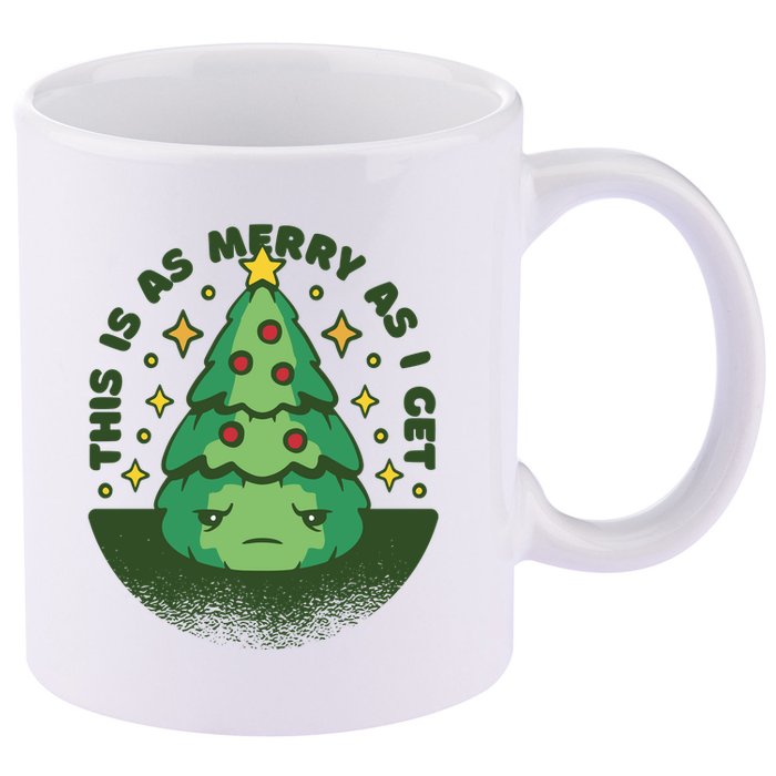 This Is As Merry As I Get AntiChristmas 11oz C Handle Ceramic Mug