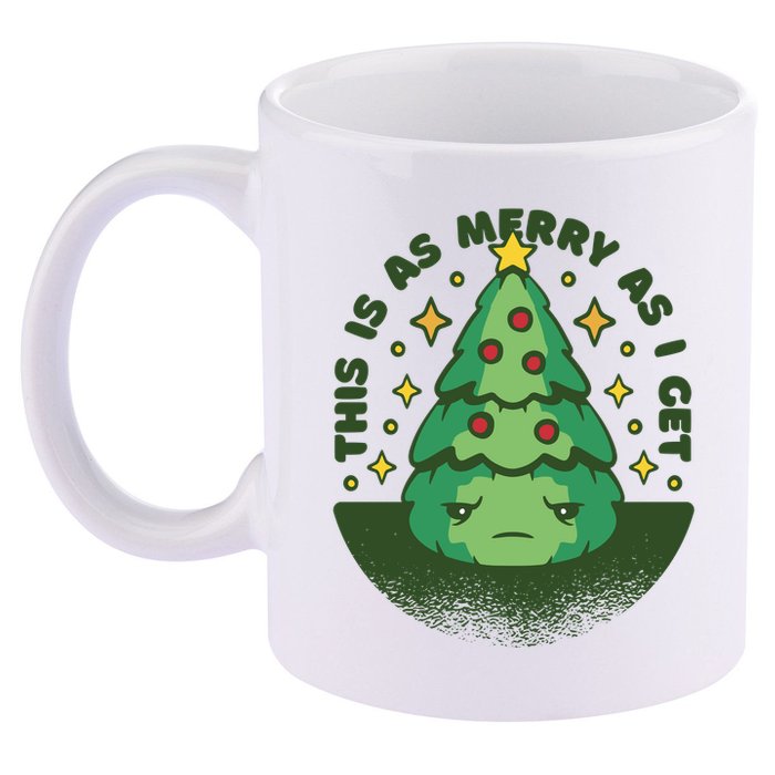 This Is As Merry As I Get AntiChristmas 11oz C Handle Ceramic Mug