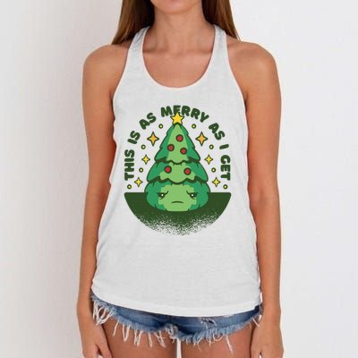 This Is As Merry As I Get AntiChristmas Women's Knotted Racerback Tank