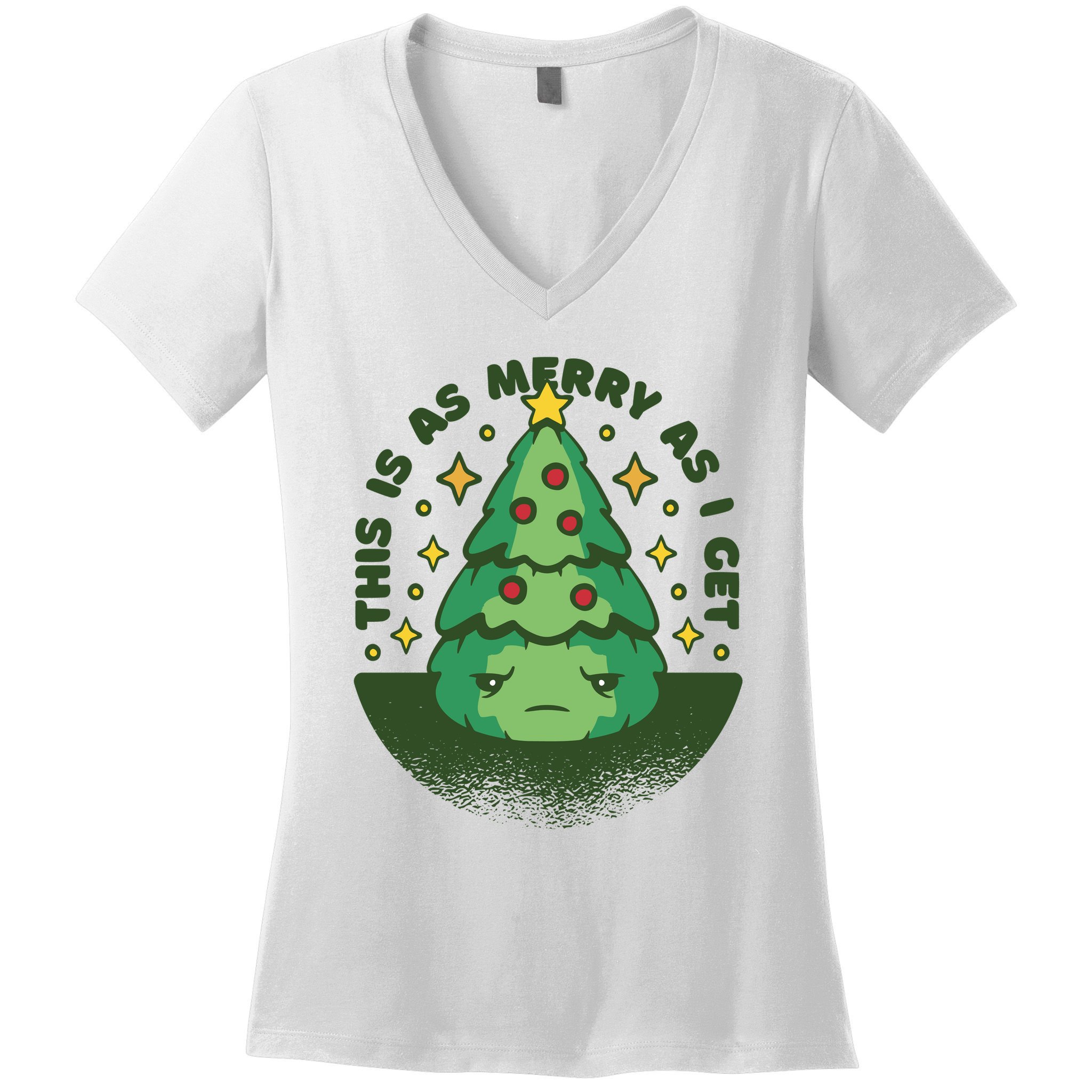 This Is As Merry As I Get AntiChristmas Women's V-Neck T-Shirt
