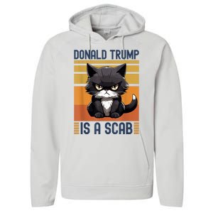 Trump Is A Scab Cat Performance Fleece Hoodie