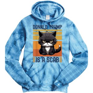 Trump Is A Scab Cat Tie Dye Hoodie