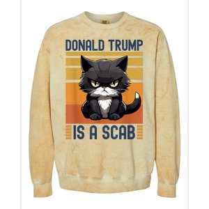 Trump Is A Scab Cat Colorblast Crewneck Sweatshirt