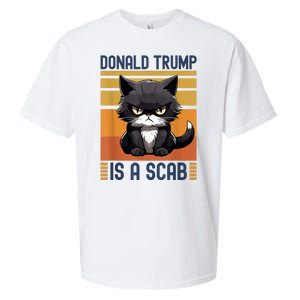 Trump Is A Scab Cat Sueded Cloud Jersey T-Shirt