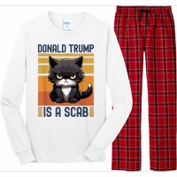 Trump Is A Scab Cat Long Sleeve Pajama Set