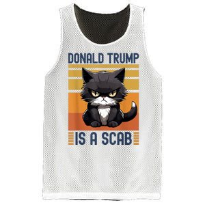 Trump Is A Scab Cat Mesh Reversible Basketball Jersey Tank