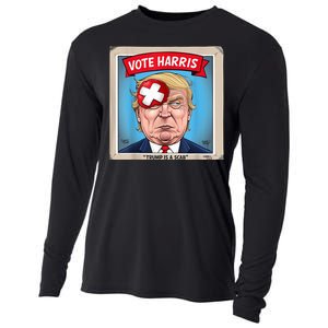 Trump Is A Scab Harris Vote 2024 Funny Trump Cooling Performance Long Sleeve Crew