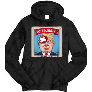 Trump Is A Scab Harris Vote 2024 Funny Trump Tie Dye Hoodie