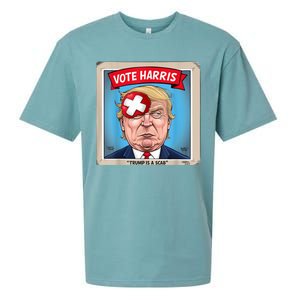 Trump Is A Scab Harris Vote 2024 Funny Trump Sueded Cloud Jersey T-Shirt