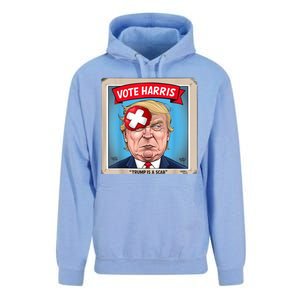 Trump Is A Scab Harris Vote 2024 Funny Trump Unisex Surf Hoodie