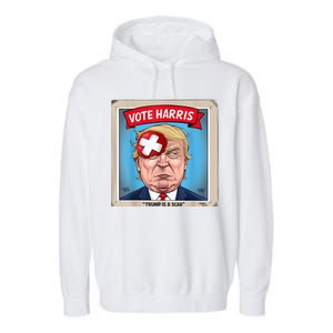 Trump Is A Scab Harris Vote 2024 Funny Trump Garment-Dyed Fleece Hoodie