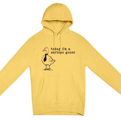 Today IM A Serious Goose Funny Humor Design Premium Pullover Hoodie