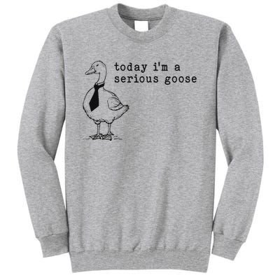 Today IM A Serious Goose Funny Humor Design Tall Sweatshirt