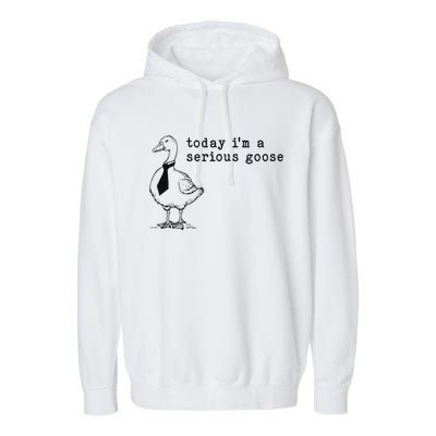 Today IM A Serious Goose Funny Humor Design Garment-Dyed Fleece Hoodie