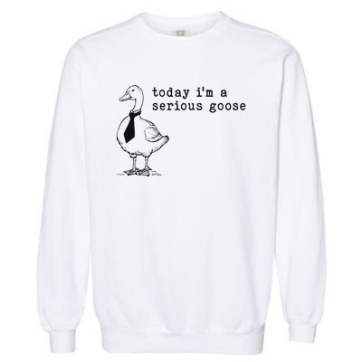 Today IM A Serious Goose Funny Humor Design Garment-Dyed Sweatshirt